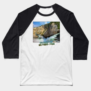 Yellowstone National Park - Top of the Lower Falls of the Yellowstone River Baseball T-Shirt